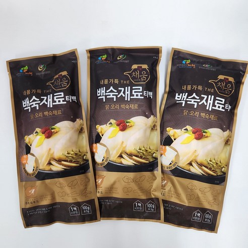 국산100% 삼계탕 재료 약재 티백 100gx3봉 백숙재료, 3개, 100g