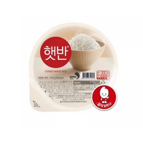 햇반 백미밥, 205g, 36개