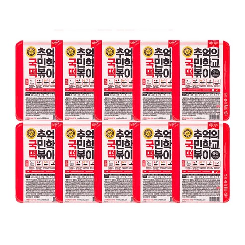 국떡 국민학교 떡볶이 오리지널, 600g, 10팩
