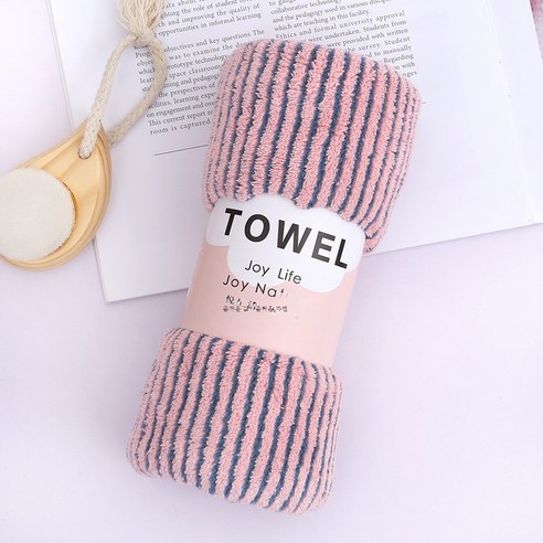 ZZJJC 코랄 타월 극세사 타월 드라이물수건, 75*35cm 【카드지], 슬림 핑크