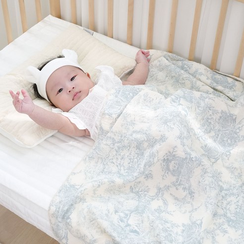 아기의 편안한 수면을 위한 부드럽고 다목적인 이몽 뜨왈 순면 이중거즈 아기 블랭킷