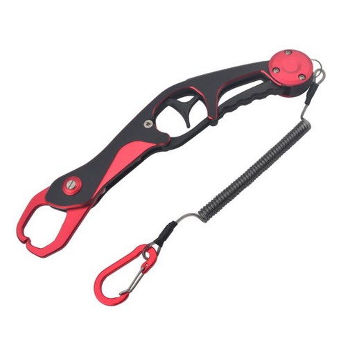 Xzante 알루미늄 낚시 립 그립 피쉬 컨트롤러 후크 제거 태클 도구 그리퍼 25 Cm 레드, 빨간색