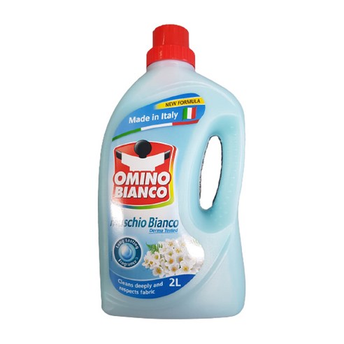 NEW 고농축 오미노비앙코 공식 수입 정품 액체 세탁 세제 2리터, 1병