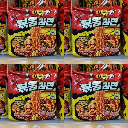 노브랜드 매콤 볶음 라면 해물맛 (115g x 4개) x 4개, 16개, 115g, 4개
