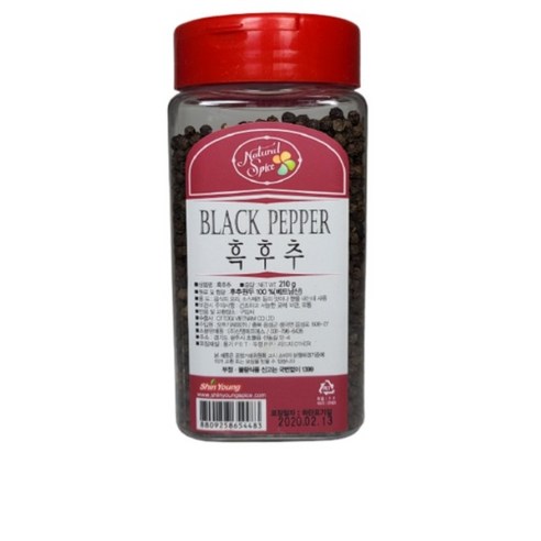 내츄럴스파이스 흑후추, 210g, 1개