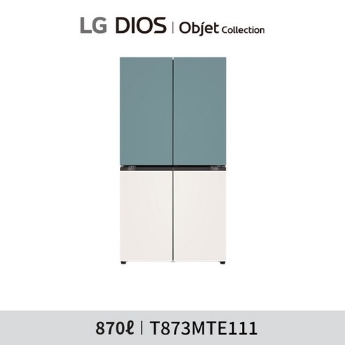 lg 오브제 냉장고 870 도어 장단점  LG 디오스 오브제 냉장고 870L [T873MTE111], 민트+베이지