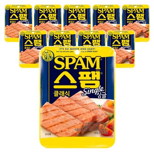 스팸 싱글 클래식, 80g, 10개 통조림