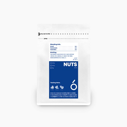 육츠커피 고소한 넛츠 블렌드 커피원두, 200g, 1개, 더치