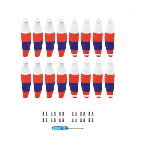 DJI 매빅 미니 2 SE드론용 프로펠러 라이트 무게추 저소음 블레이드 윙 팬 교체 가능한 UAV 4726F, 14 Colorful 16pcs