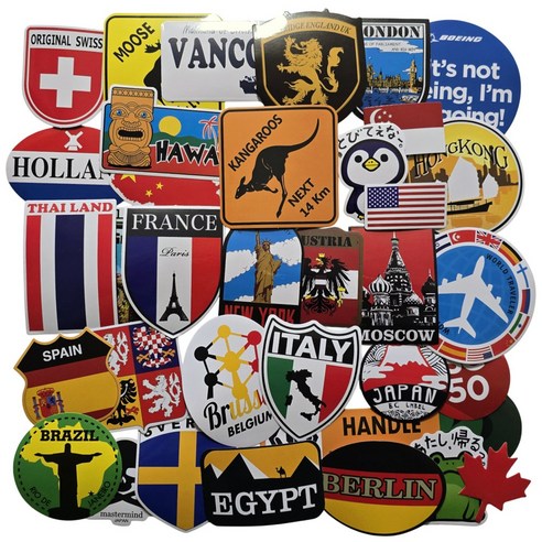 포트렘 캐리어 노트북 스티커, 02_월드심볼 대형