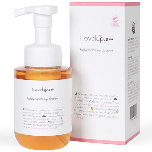 러블리퓨어 유기농 아기 엉덩이 클렌저 300ml 버블타입 유아청결제, 1개