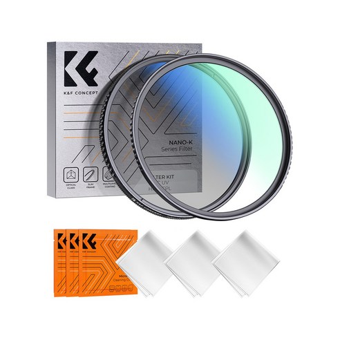 K&F CONCEPT NANO-K HMC UV + CPL 슬림필터 키트 고급융 3매 포함 Japan AGC Glass 구경, 62MM