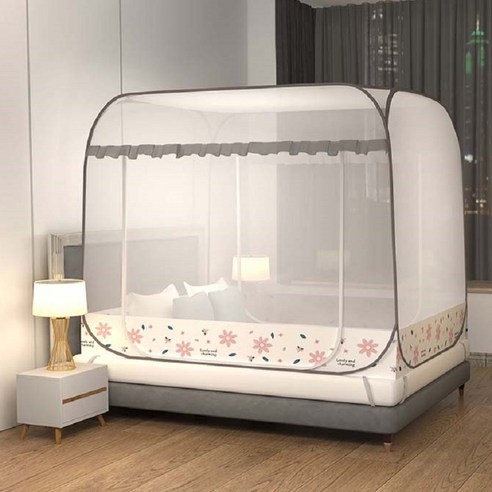 MEIISEO 가정용 모기장 침대 원터치 모기장, 1.0*2.0, 색깔24