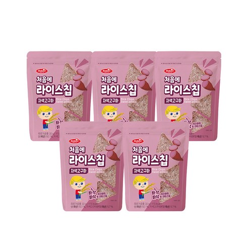 베베스트 처음에 라이스칩 - 자색고구마, 30g, 5개