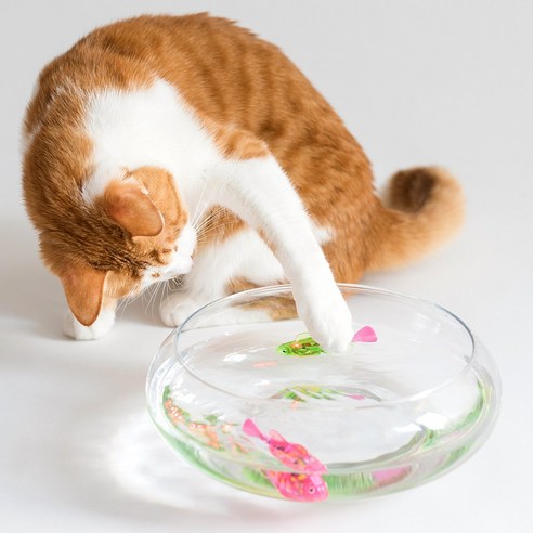 묘심 고양이 로봇 물고기 자동 장난감 캣물고기수족관 4마리, ROBOTFISHforCATS, 랜덤발송, 1세트