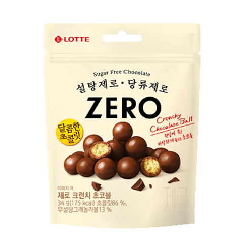 롯데제로 크런치 초코볼, 14개, 34g