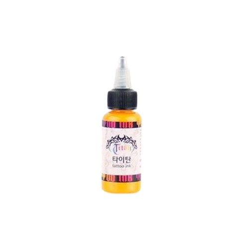하나뷰티 타투색소 타이탄 문신용 잉크 TITAN TATTOO INK, 1개, 골드옐로우 - 0.5