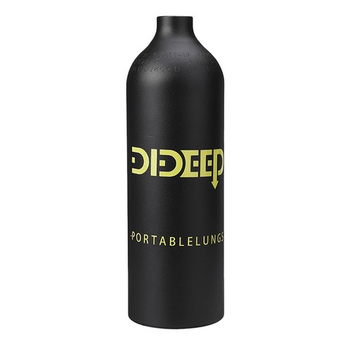 Retemporel DIDEEP 1L 스쿠버 다이빙 실린더 미니 산소 탱크 호흡기 스노클링 호흡 장비 블랙, 검은 색