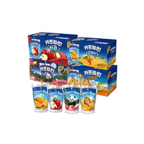 농심 카프리썬 (40팩) 사과+오렌지+정글+사파리 200mlx각10팩, 40개, 200ml
