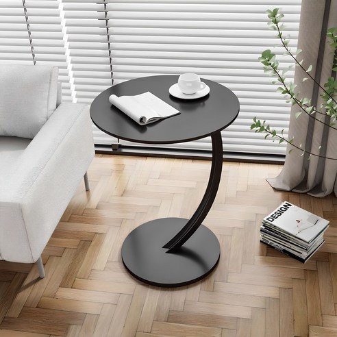 RichMagic 유럽식 패션 아이디어 티테이블 62cm*40cm, 블랙