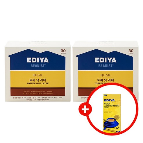 이디야 토피넛 라떼 60T, 20g, 2개, 30개입