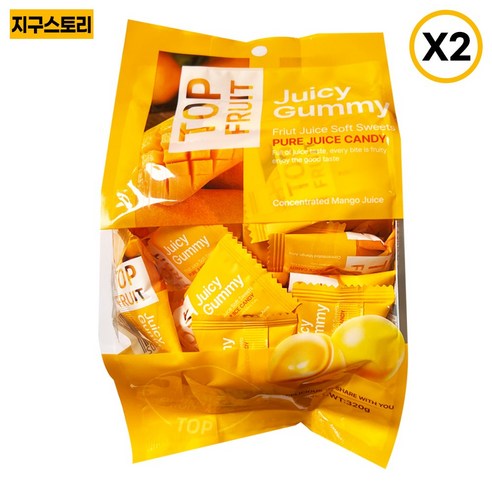 베트남 다낭 망고젤리 탑 푸룻 주시 320g x4봉, 4개