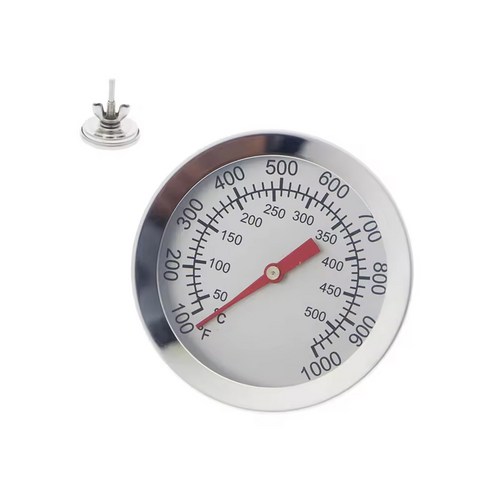 바이메탈 바베큐 그릴온도계 훈제 오븐, 1개