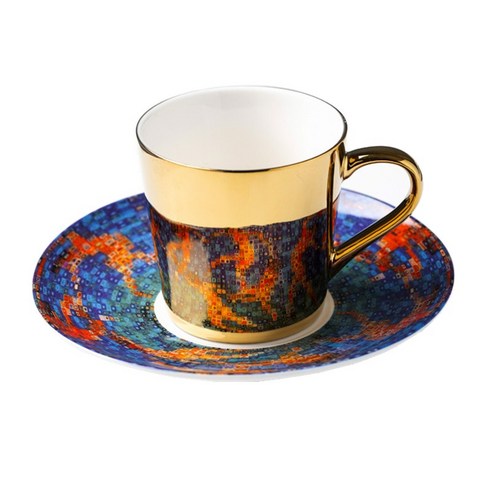 [SW] 거울 반사 커피 잔 유리 차 물 컵 크리 에이 티브 Coffeeware Drinkware, gold_201-300ml