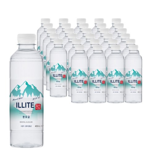 일라이트한모금 400ml 노캡 물애담 미네랄워터 알칼리수, 30개