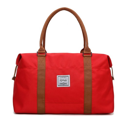 여행 가방 대용량 여성용 핸드 러기지 가방 단거리 출장 생산 수납 가방 남성용 건식 및 습식 분리 피트니스 가방, 빨간색, 작은