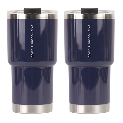 디지지 트루디 스테인레스 텀블러 2개, 네이비+네이비, 500ml