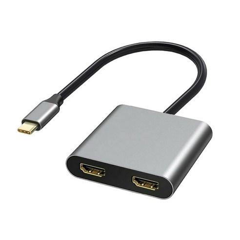 Xzante 확장 도크 유형 C-듀얼 HDMI 어댑터 허브 USB3.0 Pd 변환기 동시 디스플레이 듀얼 스크린 USB, 1개, 은