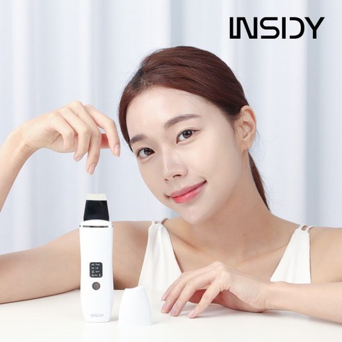 [인사이디] 갈바닉 아쿠아 필링기 피지제거기 각질 워터필링기 피부마사지기 뷰티디바이스 IS, ISF-20:화이트, 상세 설명 참조