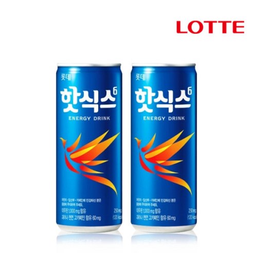 핫식스 롯데칠성음료 에너지음료, 250ml, 38개