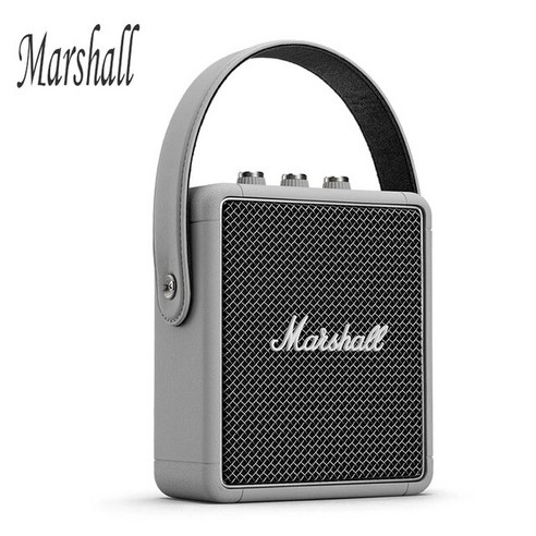 무선 블루투스 스피커 MARSHALL-Stockwell II 락 레트로 휴대용 5.0 홈 야외 여행 IPX4 방수 서브 우퍼, [03] White LOGO grey, White LOGO grey