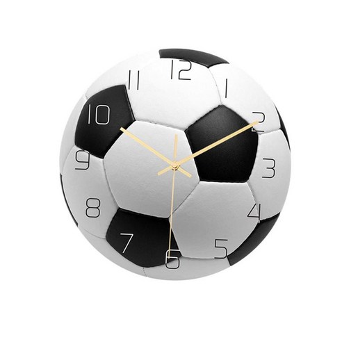 현대 스포츠 벽시계 12'''' 자동 시계 배터리로 작동되는 침실 장식 선물, 축구, 아크릴