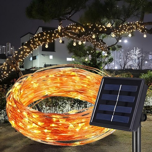 태양광 LED 가로등 정원 조명, 고란 빛 20m 200LED 트리 전구 포함 태양열판 태양광 LED 가로등 정원 조명, 고란 빛 20m 200LED 트리 전구 포함 태양열판