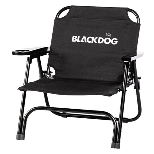 BLACKDOG 아웃도어 접이식 휴대용 캠핑 낚시 의자, 블랙, 1개