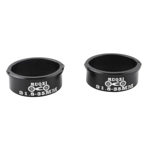 4Pcs MTB 산악 도로 자전거 핸들 바 심 어댑터 31.8mm ~ 35mm, 블랙, 설명, 알루미늄 합금