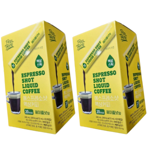 에스프레소샷 액상커피 헤이즐넛향 20개입 x 2팩 ESPRESO SHOT LIQUID COFFEE, 12ml, 40개