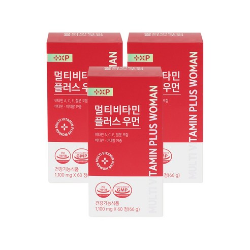 [쿠팡 입점]멀티비타민 플러스 우먼 플러스엑스팜 여성맞춤형 약국영양제 비타민 철분 나이아신 함유, 1개, 60정