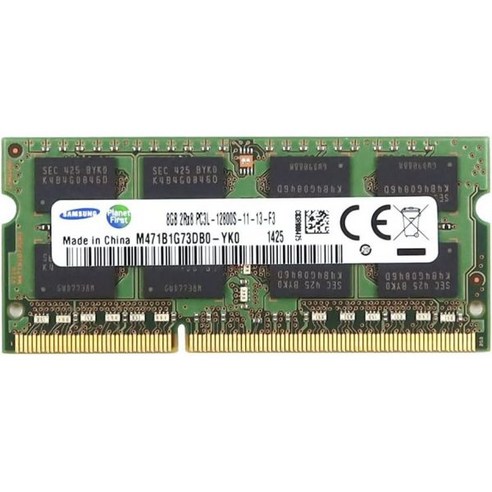 삼성 8GB PC3L-12800S DDR3-1600 2RX8 Non-ECC SODIMM 메모리 M471B1G73DB0-YK0