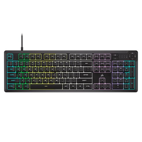 커세어 K55 CORE RGB 유선 게이밍 키보드, 블랙, 일반형