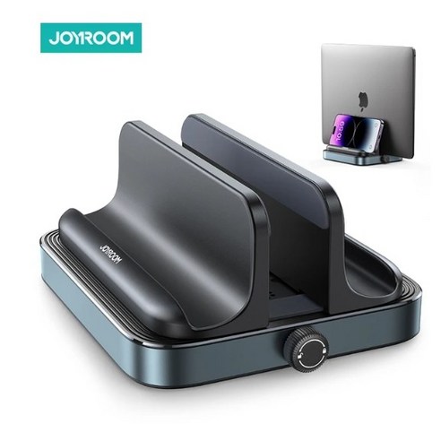 Joyroom 수직 노트북 스탠드 조절가능 도트 포함 모든맥북 휴대폰 태블릿 스탠드 거치대, 블랙, 1개
