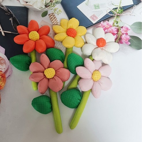재니야 빅 플라워 인형꽃 15cm 5p세트, 혼합