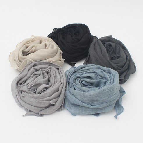 당신의 일상에 스며드는 부드러운 색감, 베이직코드 코튼 면 삼각 스카프