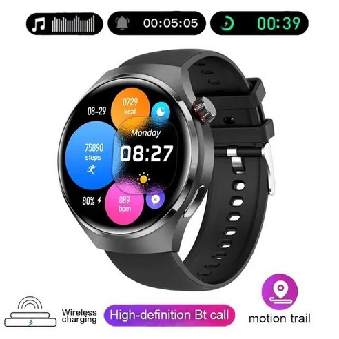 남녀공용 시계 4 프로 스마트 워치 스포츠 SmartWatch 궁극의 디자인 블루투스 전화 손목 GPS 밴드, 워치 BkBOX