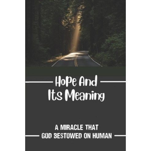 (영문도서) Hope And Its Meaning: A Miracle That God Bestowed On Human: Apply Hope To Make Life Better Book Paperback, Independently Published, English, 9798537224211