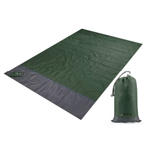 두툼한 모래사장 샌드매트 돛자리 비치 담요 sandproof 비치 매트 비치 시트 말뚝이있는 방수 모래 매트 피크닉 캠핑을위한 경량 매트 그늘막 계곡 피크닉 돗자리, Dark Green, 140X200cm
