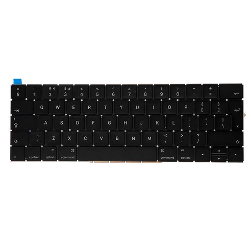 Xzante Macbook Pro 15인치용 A1707 노트북 키보드 내부 교체 키보드(영국 레이아웃), 검은 색, 금속 + 플라스틱